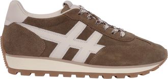 Hogan H701 Calfskin Suede Contrasting Sneakers