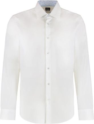HUGO BOSS H-Joe Kent Shirt - Heren - Zakelijke Overhemden - Wit - 3XL - Katoen - Overhemden