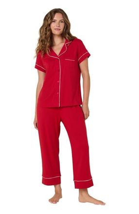 The Cats Pajamas Pima Knit Capri Set in Classic Red at Nordstrom, Size X-Small