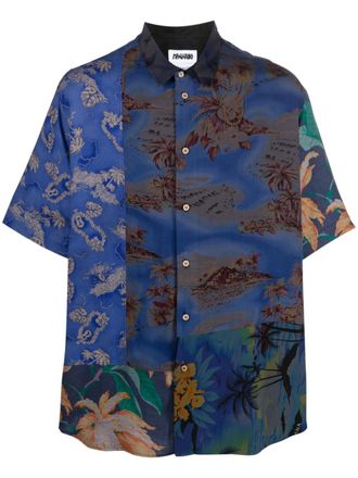 Magliano Camicia con stampa grafica all-over - Blu