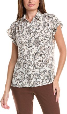 Jones New York Y Neck Button Blouse