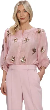 Nukus Nukus, Dames, Blouses & Shirts, Roze, Maat: XS