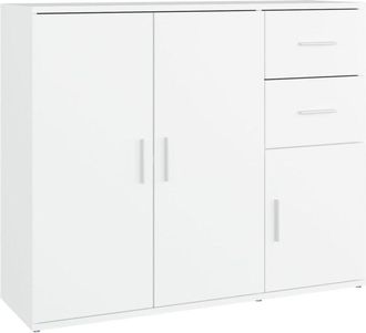 vidaXL Sideboard White 91x29.5x75 cm Engineered Wood Vidaxl
