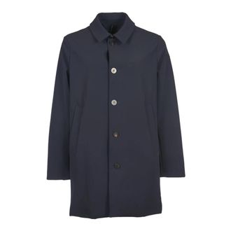 Roberto Ricci Design Blauwe Trenchcoat met Waterdichte en Ademende Stof - Heren - Mantel - Blauw - 2XL - Jassen