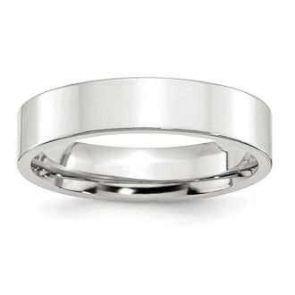 Diamond2Deal Platinum 5mm Polished Flat Wedding Band Ring