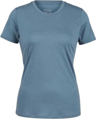 Stoic Merino155 LaholmSt. T-Shirt Merinoshirt f&uuml;r Damen | blau
