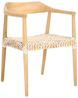 Safavieh Munro Leather Woven Accent Chair