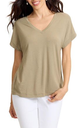 Tommy Bahama Kauai V-Neck T-Shirt in Sea Clay at Nordstrom, Size X-Large