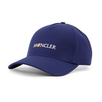 Moncler Hats & Caps, male, Blue, ONE SIZE, Blue Hats with Metal Hook Closure
