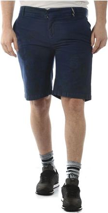 Daniele Alessandrini Shorts - Heren - Korte Broeken - Blauw - L - Katoen - Korte Broeken