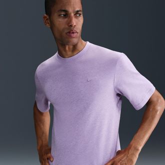 Nike Mens Primary Dri-FIT Short-Sleeve Versatile Top in Purple | DV9831-515