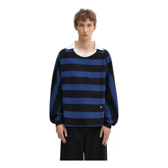 Ader Error Truien & Vesten, Heren, Blauw, XL, Katoen, Polo Long Sleeve