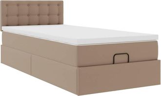 vidaXL Estructura Cama Otomana Colch&oacute;n Capuchino Cuero Sint&eacute;tico Vidaxl