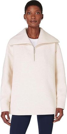 Sweaty Betty Radiant Half Zip Sweatshirt Womens Sweatshirt Oatmeal Marl : XS, Cotton/Down/Polyester