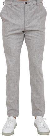 Eleventy Grijze Chino Broek - Heren - Chinos - Grijs - W32 - Wol - Broeken