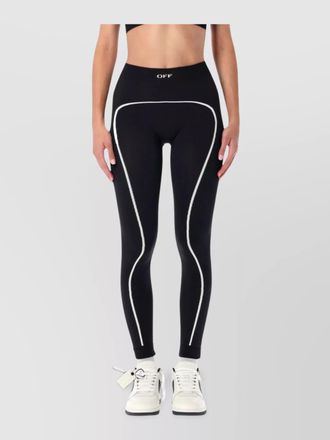 Off-white high-rise seamless leggings