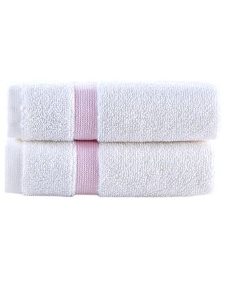 Brooks Brothers Contrast Border 2Pc Wash Towels