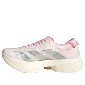 adidas (WMNS) adidas Adizero Adios Pro 4 White Silver Metallic Clear Pink JQ4446
