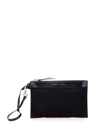 Prada 2000-2025 Canvas Canapa clutch bag - women - Calf Leather/Canvas - One Size - Black