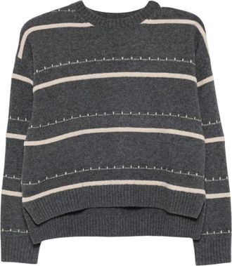 Pennyblack Trui met ronde hals - Dames - Ronde hals truien - Grijs - M - Truien & Vesten