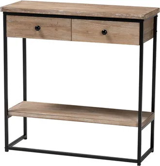 Baxton Studio Silas 2-Drawer Console Table