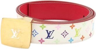 Louis Vuitton Pre-owned Vintage Canvas Belt - Dames - Vintage Accessoires - Veelkleurig - ONE Size - Vintage