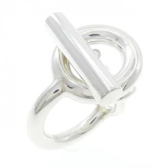 Herm&egrave;s Silver Silver 925 Band Ring (Pre-Owned)