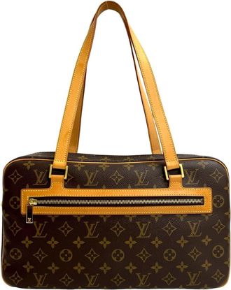 Louis Vuitton Brown Leather Pvc Shoulder Bag Tote Bag (Pre-Owned)