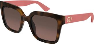 Gucci Gg 2190S Zonnebril - Dames - Zonnebrillen - Bruin - 53 MM - Accessoires