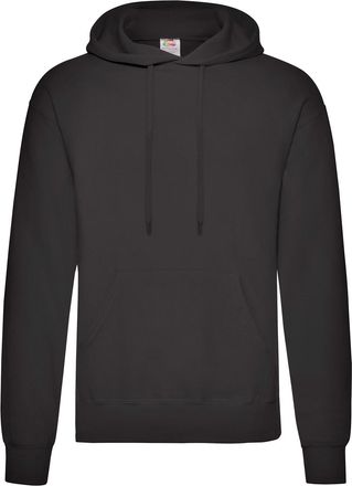 Fruit Of The Loom Unisex Volwassenen Klassiek Sweatshirt met capuchon (Zwart)