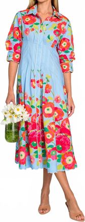 Elizabeth & James Carter Dress In Poppy Patch Blueberry