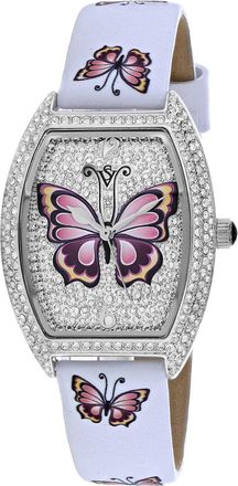 Christian Van Sant Womens Papillon Silver Dial Watch