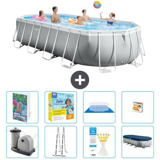 Intex Piscina Prism Frame Oval - 610x305x122 Cm - 9-piezas S529