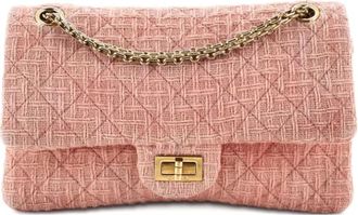 Chanel Reissue 2.55 Flap Bag Quilted Tweed 225 crossbody bag - Roze