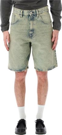 Sunflower Super Wide Short - Heren - Denim shorts - Blauw - W33 - Leer - Korte Broeken