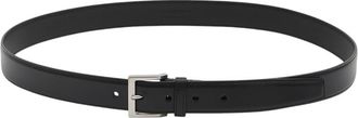 Saint Laurent Black Logo Buckle Belt