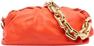 Bottega Veneta Pre-owned Clutches, female, Orange, Size: ONE SIZE Pre-owned Leather Shoulder Bag