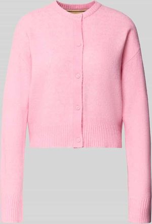 Jack & Jones Strickjacke mit Rundhalsausschnitt Modell NATALIE in Pink, Größe XL