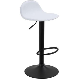 Clp Taburete De Bar Lana V2 En Simil Cuero Blanco Negro