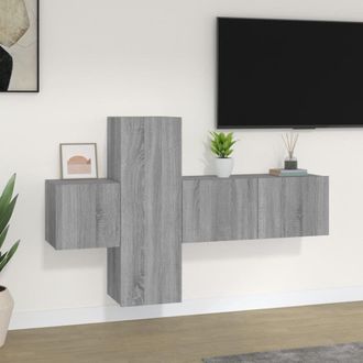 Berkfield Home 3 Piece TV Cabinet Set Grey Sonoma Engineered Wood