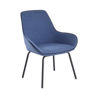 Serena Silla De Oficina Dglionn, Sillas De Oficina Para Sala De Espera, Silla Ergon&oacute;mica Para Sala De Espera, 66x59h90 Cm, Azul - Dmora