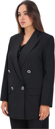 A|X Armani Exchange Zwarte double-breasted jas dames herfst/winter - Dames - Blazers - Zwart - S - Jassen