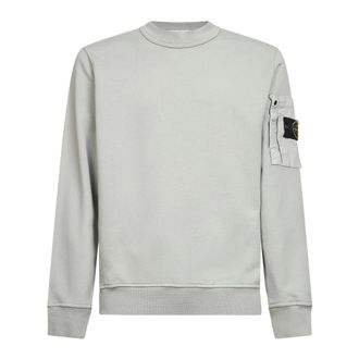 Stone Island Sweatshirts, male, Green, S, Crewneck Sweatshirt