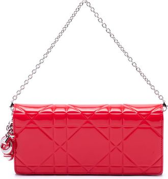 Dior Pre-owned Dior Patent Cannage Embossed Lady Rendez Vous Short Chain Wallet Ladies H4GIUENVV0NO6RF2