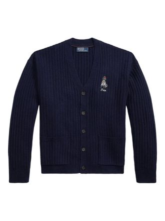 Polo Ralph Lauren ribbed-knit cardigan - men - Wool - L - Blue