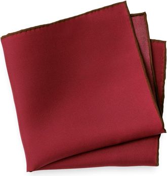 Paul Fredrick Solid Silk Pocket Square