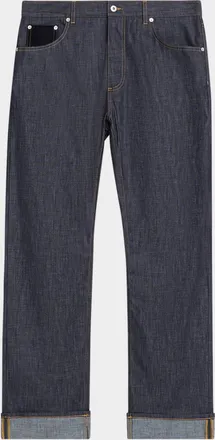 Bottega Veneta Men & apos;s Rinsed Denim Intreccio-Pocket Jeans
