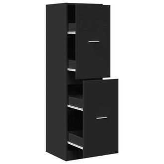 Berkfield Home Apothecary Cabinet&not;Black 40x41x144.5 cm Engineered Wood in Black
