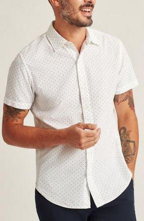 Bonobos Riviera Slim Fit Dot Short Sleeve Seersucker Button-Up Shirt in Miller Cove Dot at Nordstrom Rack, Size X-Large