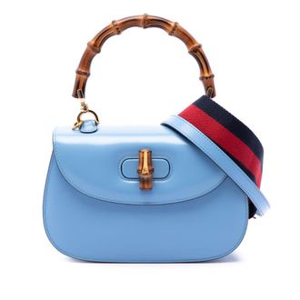 Gucci Pre-owned Gucci Small Calfskin Web Bamboo 1947 Top Handle Bag Ladies ASDSUURO0ZMR38JQ